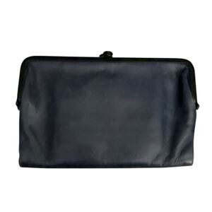 HOBO Lauren Medium Leather Kiss Lock Wallet - Navy
